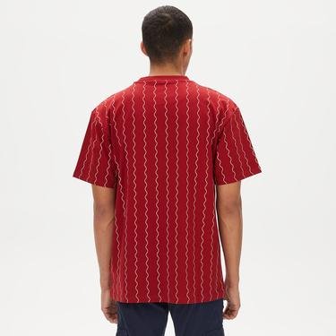  Karl Kani Retro Patch Block College Erkek Kırmızı/Beyaz T-Shirt
