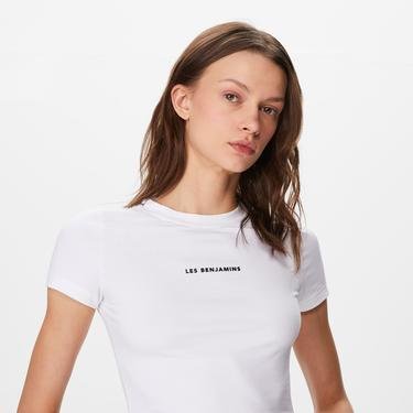  Les Benjamins Fitted 406 Unisex Beyaz T-Shirt