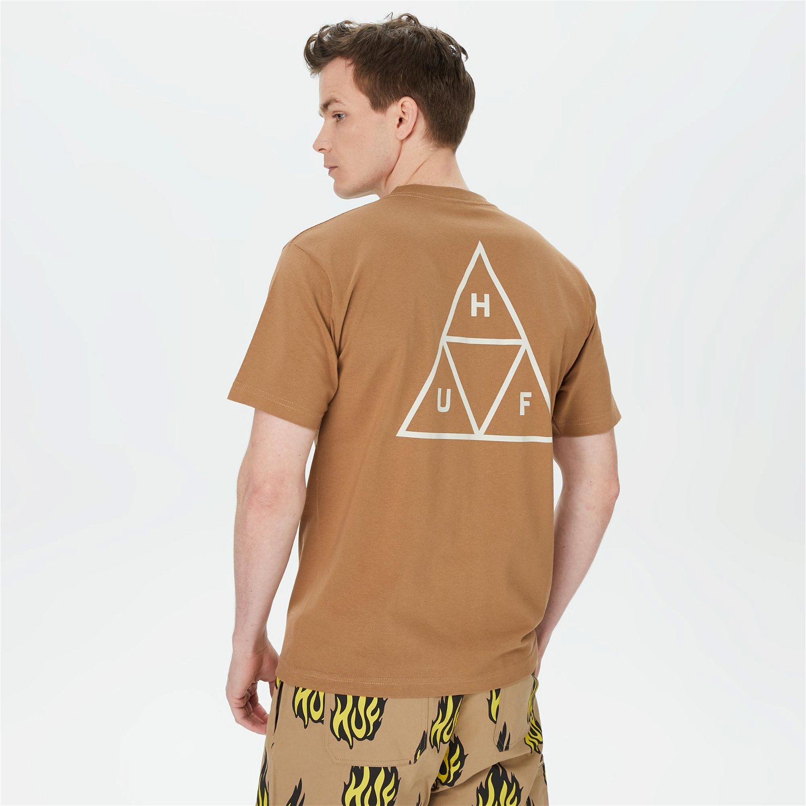 HUF Set Tt Kısa Kollu Erkek Kahverengi T-Shirt