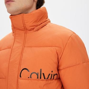 Calvin Klein Jeans Essentials Non Down Logo Erkek Turuncu Mont