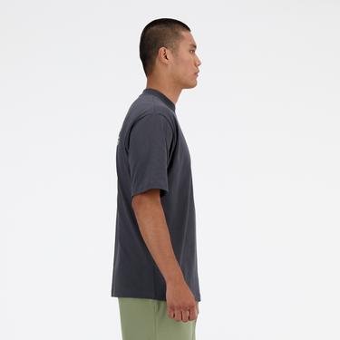  New Balance Shifted Oversized Erkek Gri T-Shirt