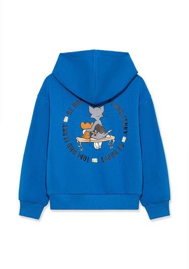  Mavi Tom ve Jerry Baskılı Mavi Sweatshirt 6S10030-70910