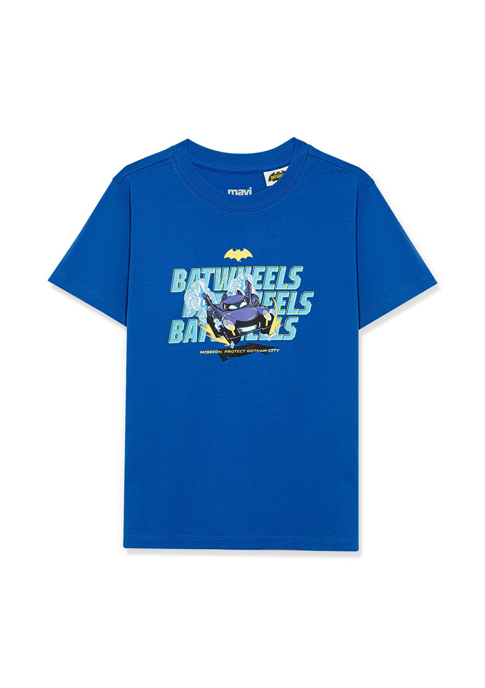 Mavi Batman Baskılı Mavi Tişört Regular Fit / Normal Kesim 6610157-70895
