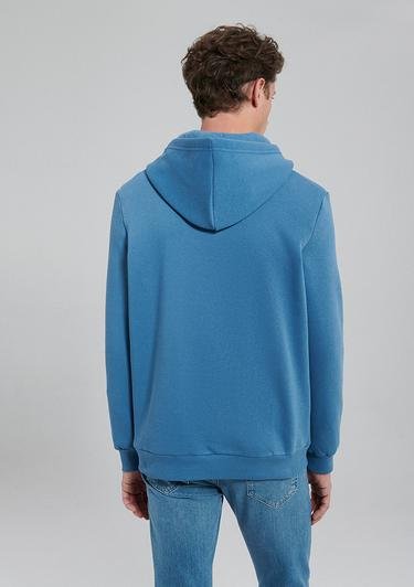  Mavi Kapüşonlu Mavi Basic Sweatshirt 0610937-70739
