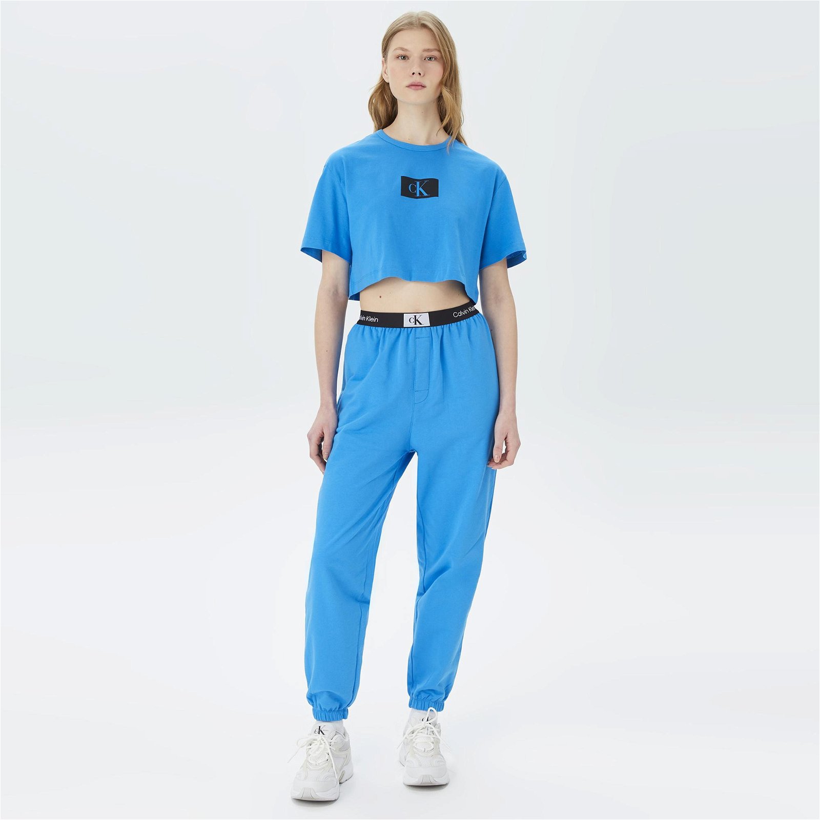 Calvin Klein Jogger Kadın Mavi Pantolon