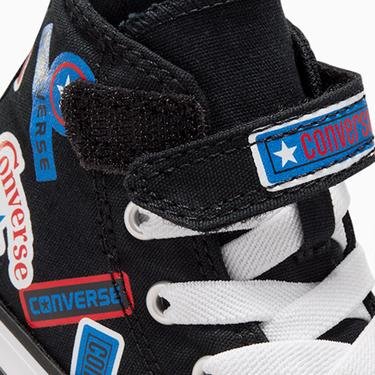  Converse Chuck Taylor All Star Easy On Stickers Çocuk Siyah Sneaker