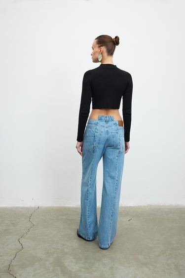  Vatkalı Kadın Design Waist Straight Jean - Vatkalı Generation Mavi