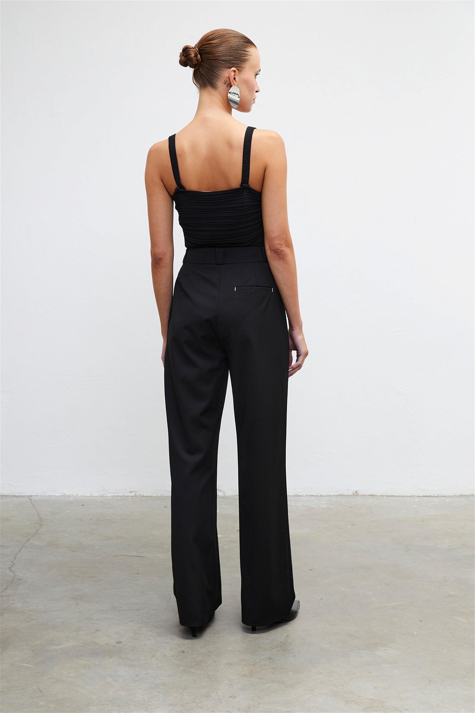 Vatkalı Kadın Ruched Bodysuit - Premium Collection Siyah