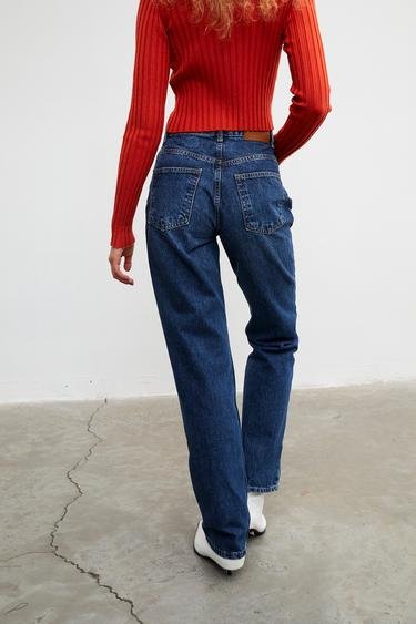  Vatkalı Kadın Stove Pipe Jeans - Premium Edition Lacivert