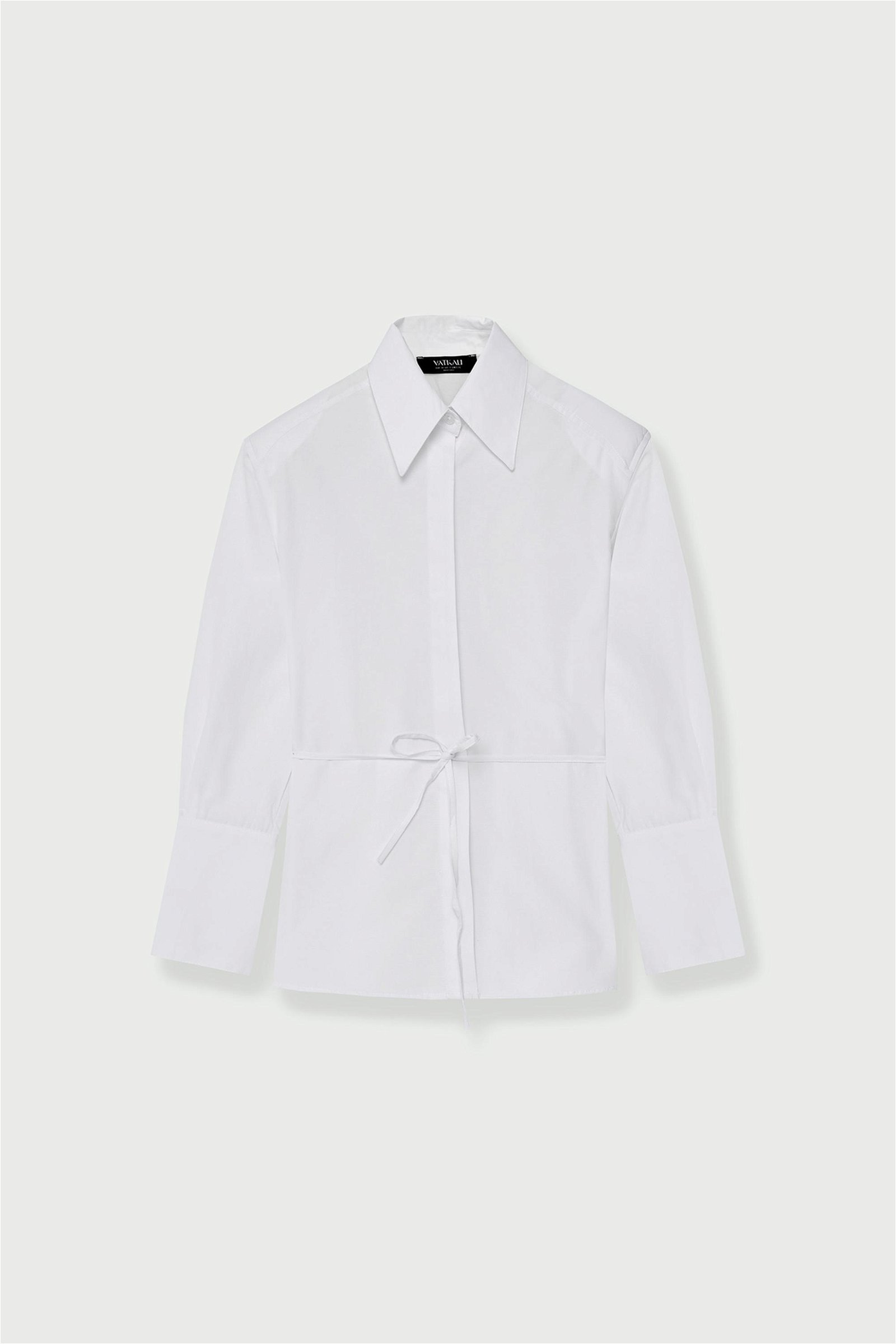 Vatkalı Kadın Vatkalı Beyaz Gömlek - Limited Edition Beyaz