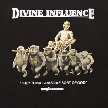  The Hundreds Divine Influence Crewneck Erkek Siyah Sweatshirt