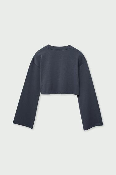  Vatkalı Kadın Crop Sweatshirt - Vatkalı Generation Bej