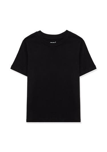  Mavi Siyah Basic Tişört Regular Fit / Normal Kesim 7610183-900