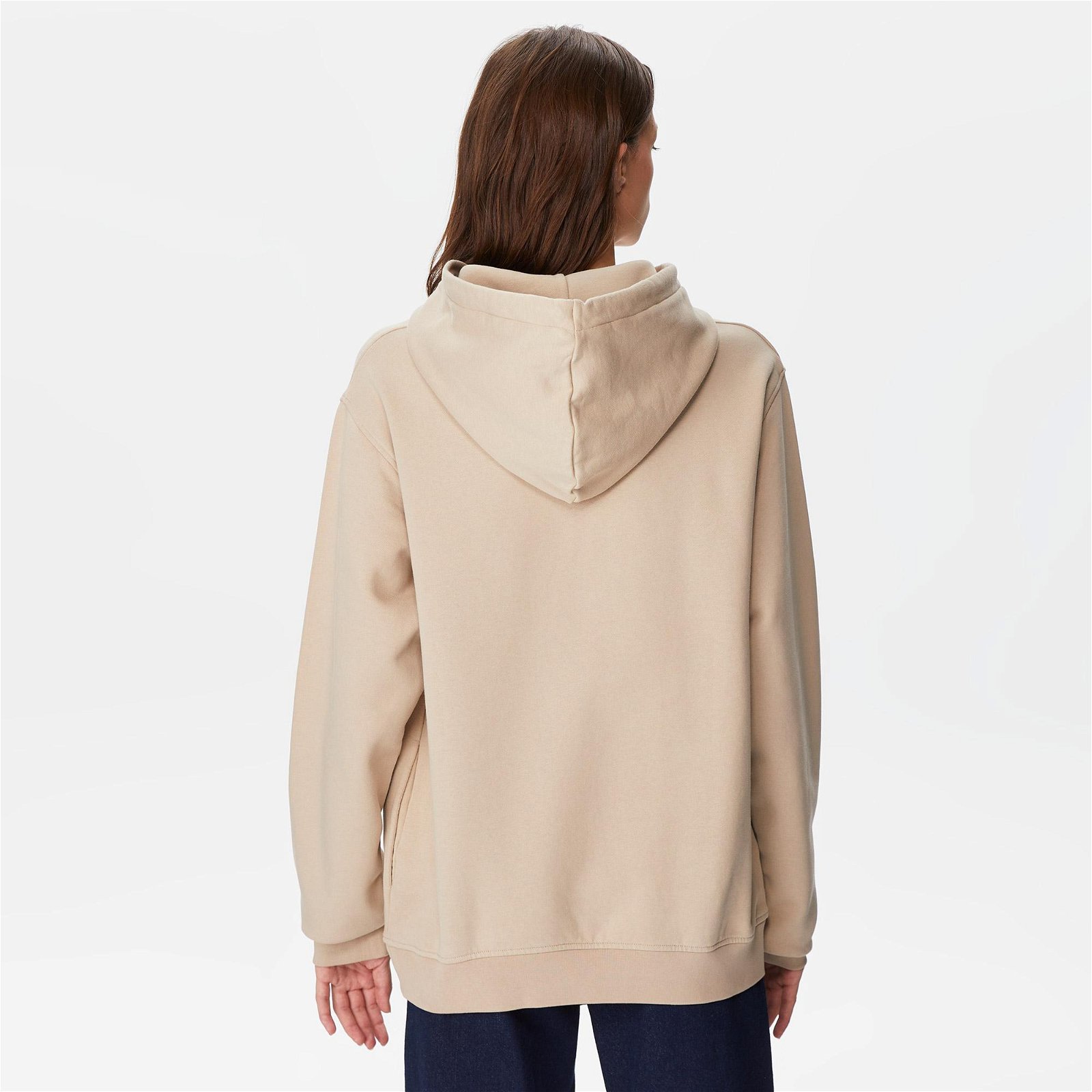 The Stay Line Etheral Unisex Bej Hoodie