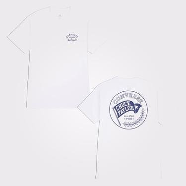  Converse Retro Flag Kadın Beyaz T-Shirt