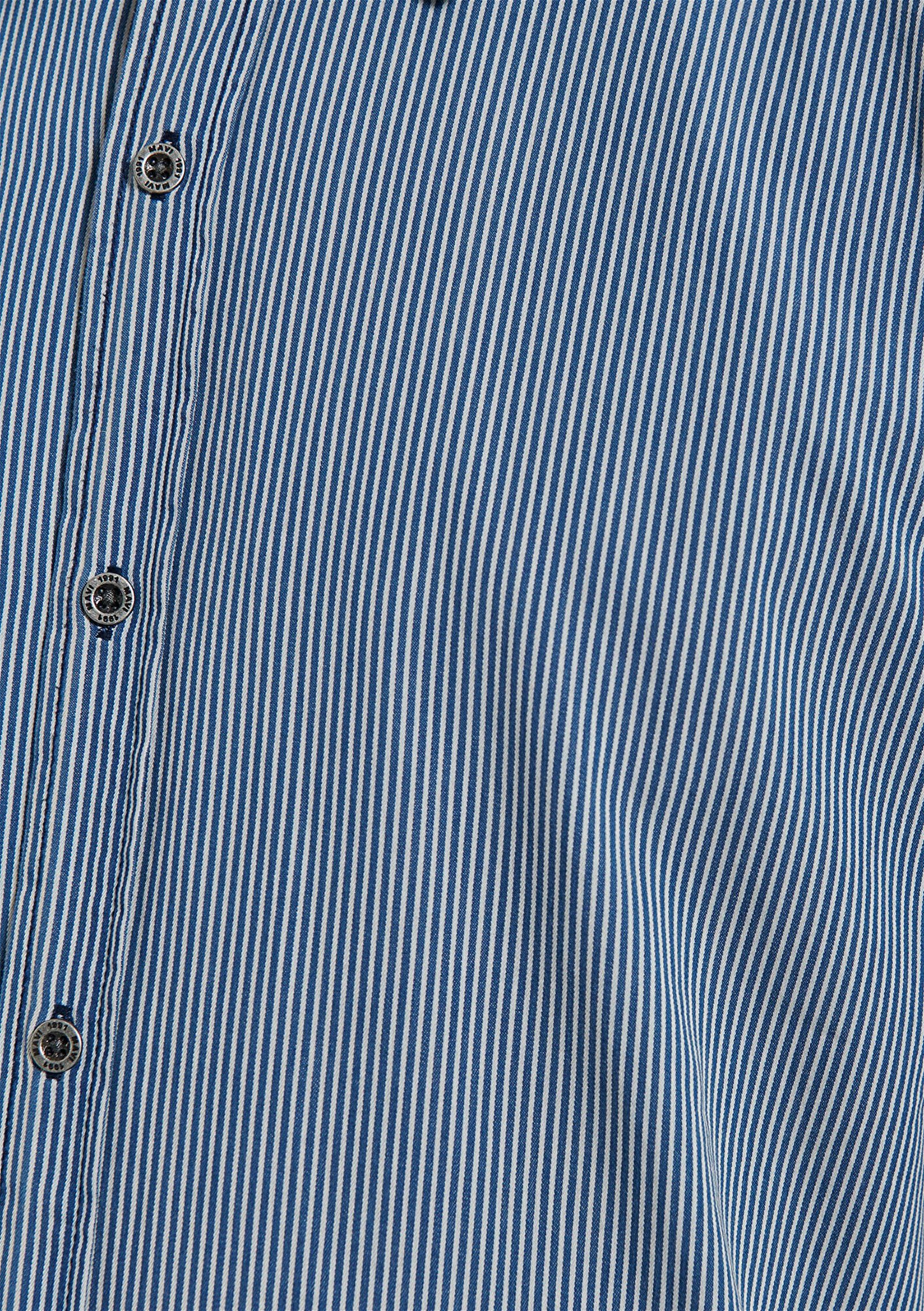 Mavi Çizgili Lacivert Gömlek Regular Fit / Normal Kesim 0210212-18790