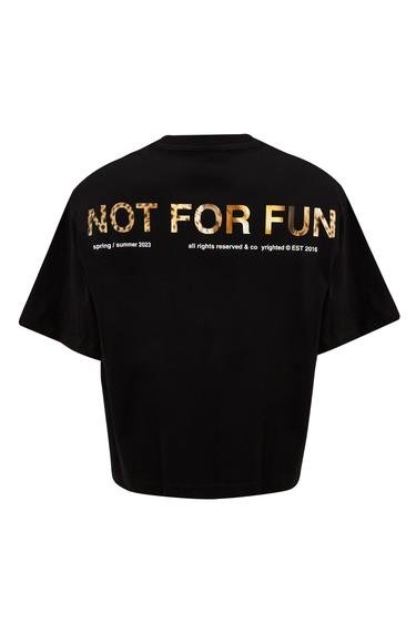  For Fun Not For Fun 002 Kadın Siyah T-shirt