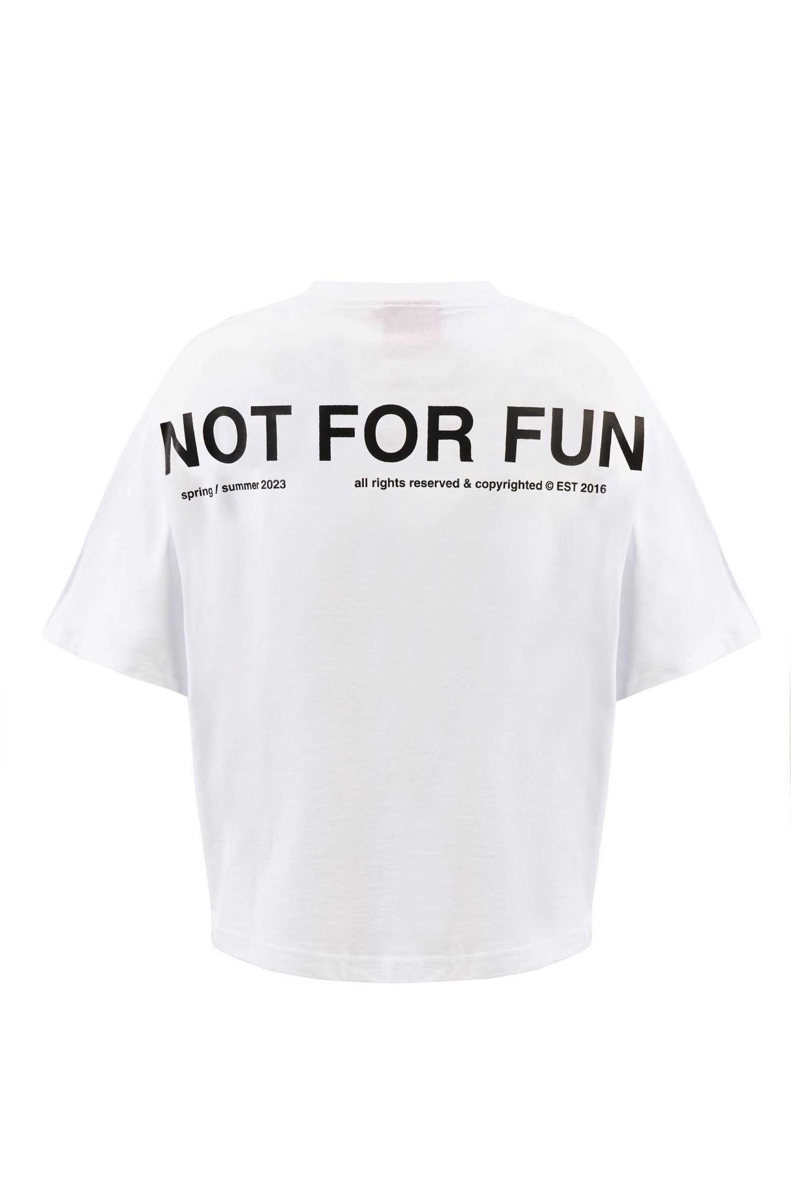 For Fun Not For Fun 004 Kadın Beyaz T-shirt