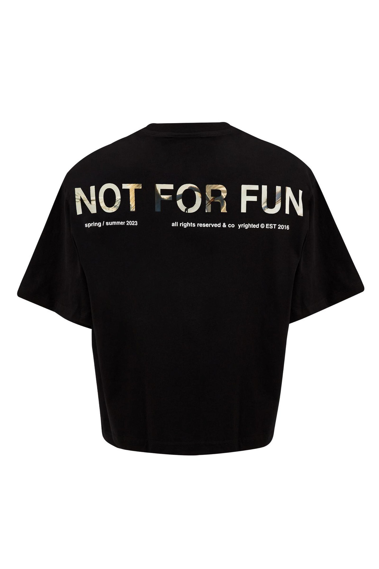 For Fun Not For Fun 003 Kadın Siyah T-shirt