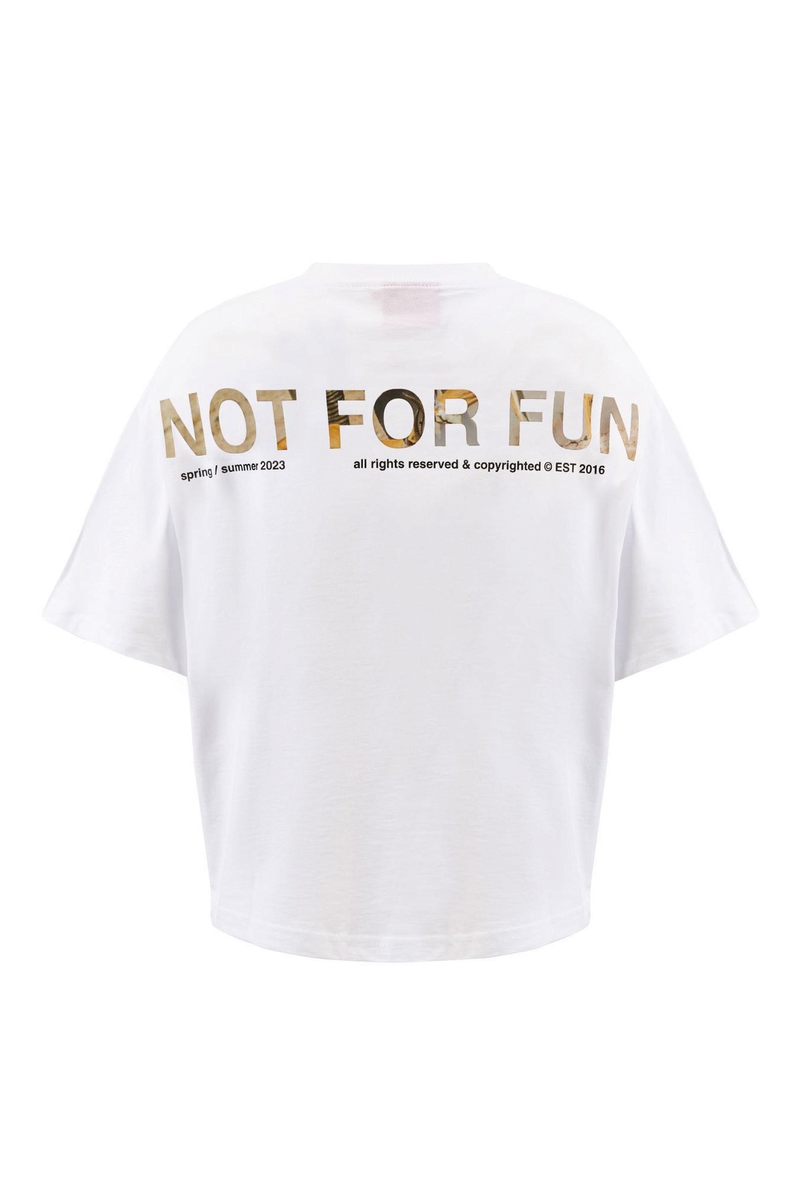 For Fun Not For Fun 007 Kadın Beyaz T-shirt