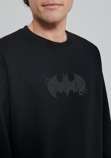  Mavi Batman Baskılı Siyah Sweatshirt 0S10100-900