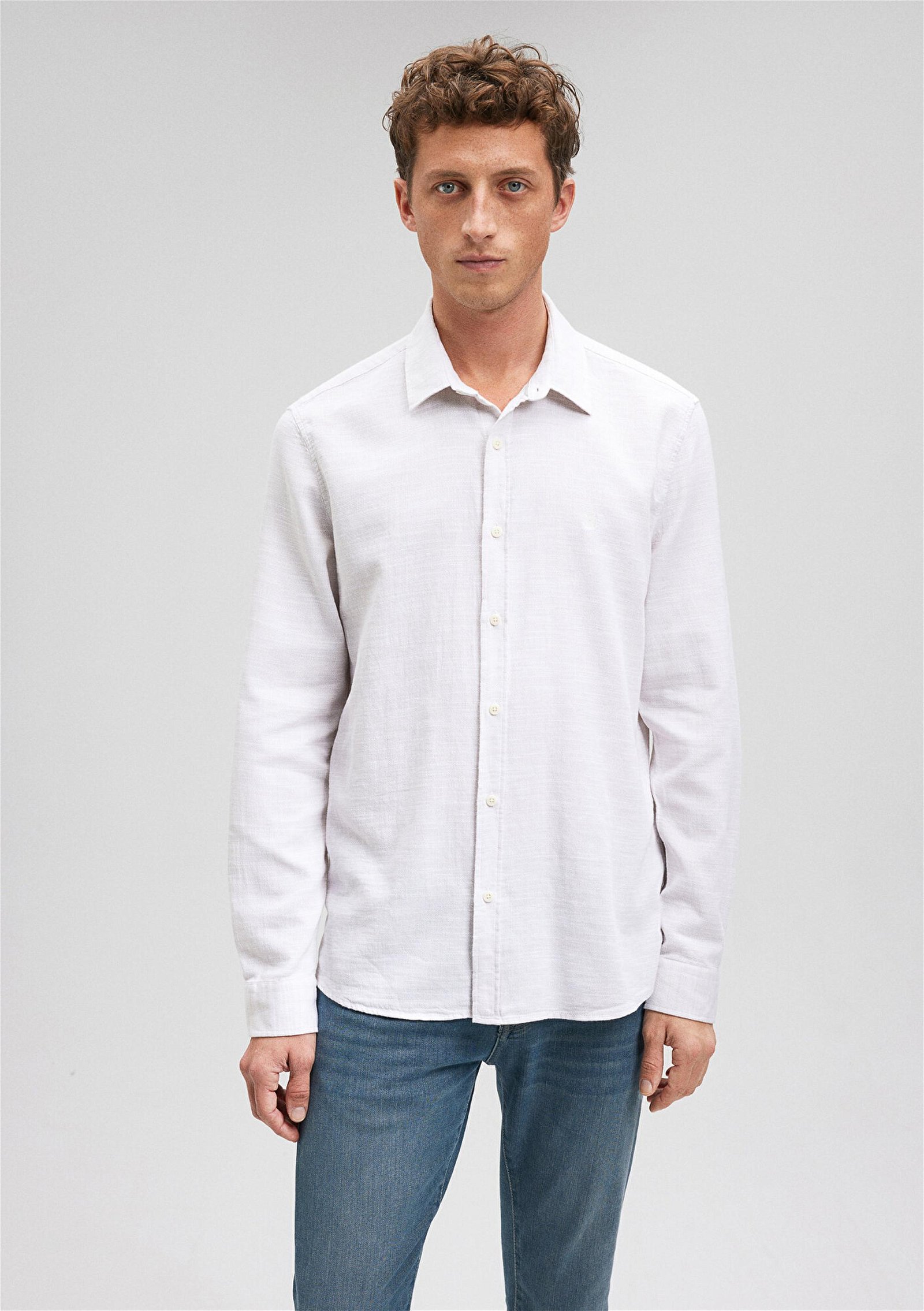 Mavi Beyaz Gömlek Slim Fit / Dar Kesim 0210053-70004