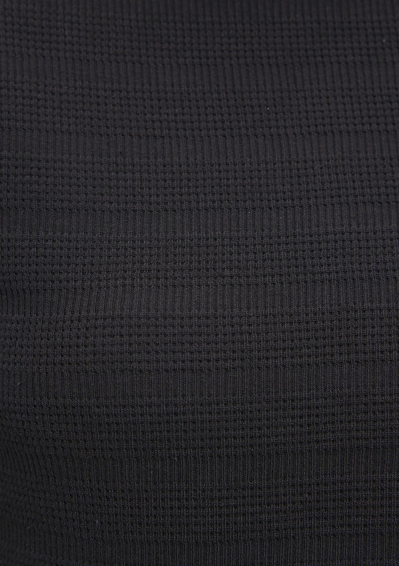 Mavi Kayık Yaka Siyah Tişört Crop / Kısa Kesim 1612132-900