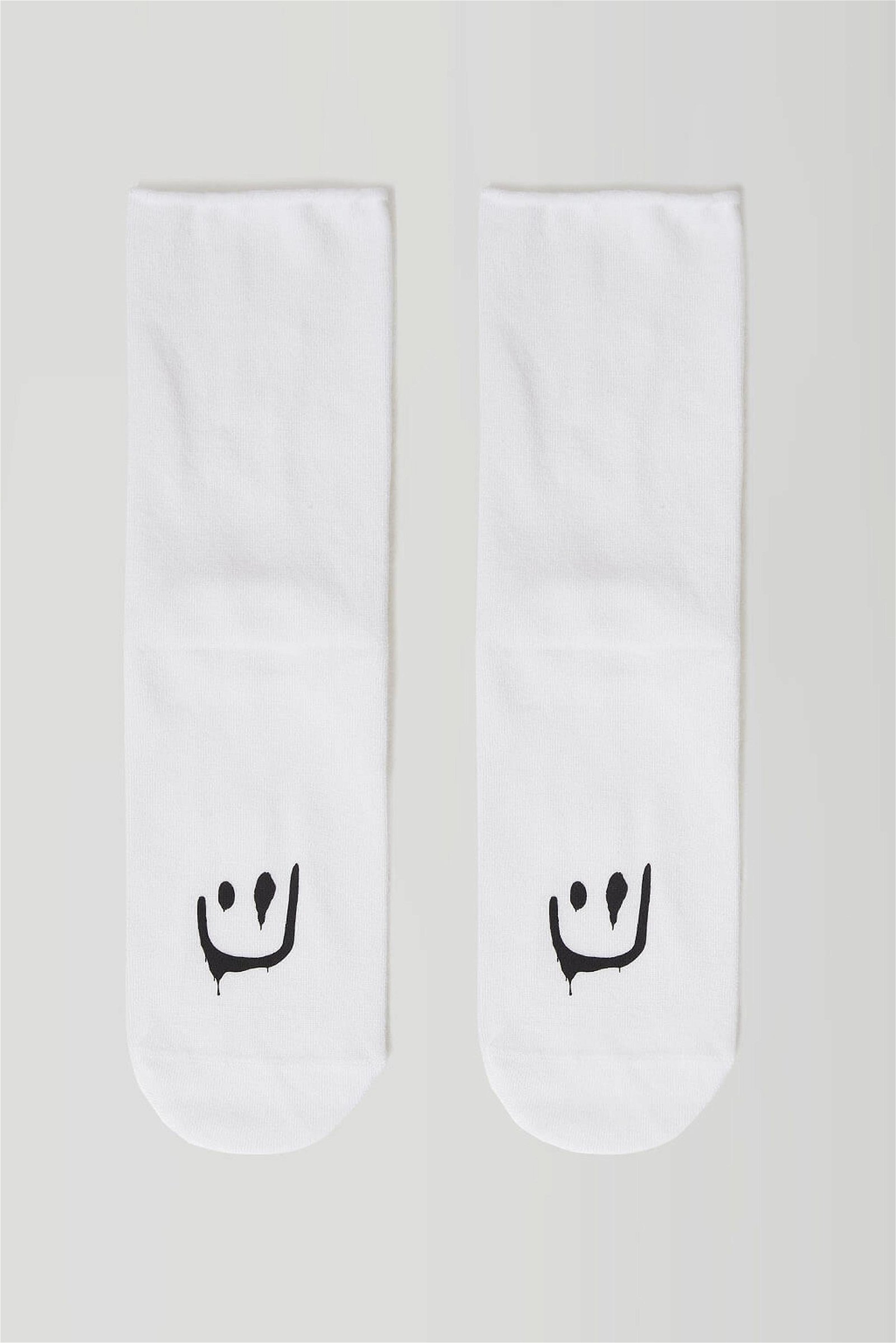 Gülücük Baskılı Çorap