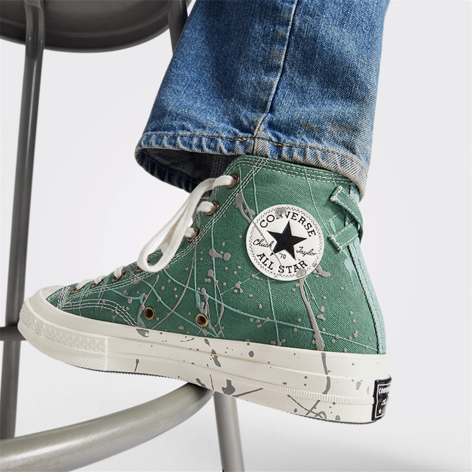Converse Chuck 70 Paint Splatter Kadın Yeşil Sneaker