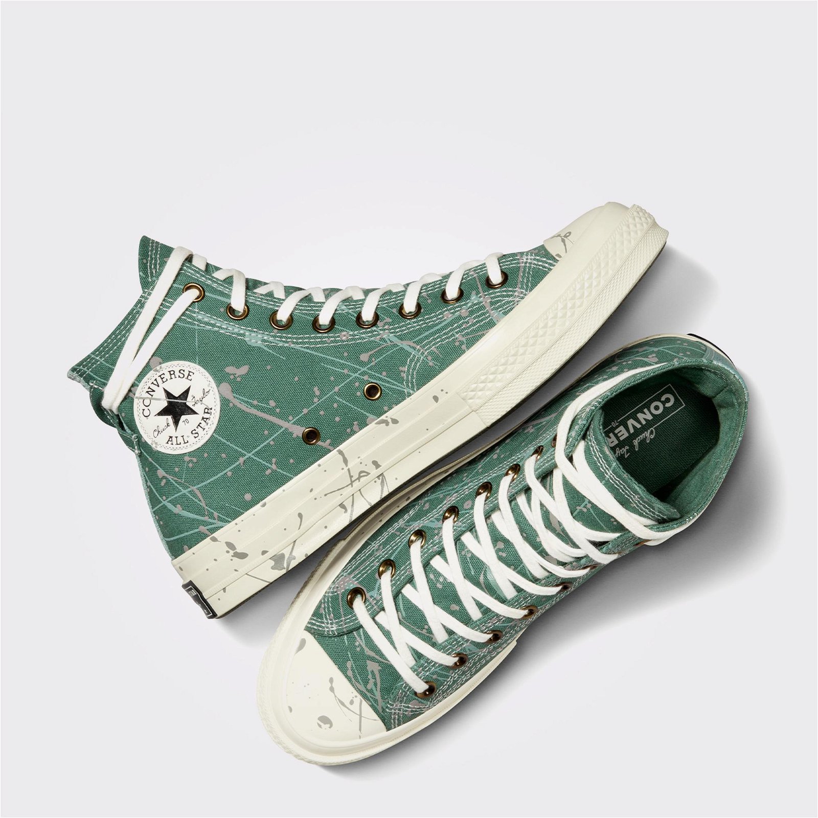 Converse Chuck 70 Paint Splatter Kadın Yeşil Sneaker