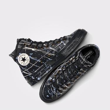  Converse Chuck 70 Paint Splatter Kadın Siyah Sneaker