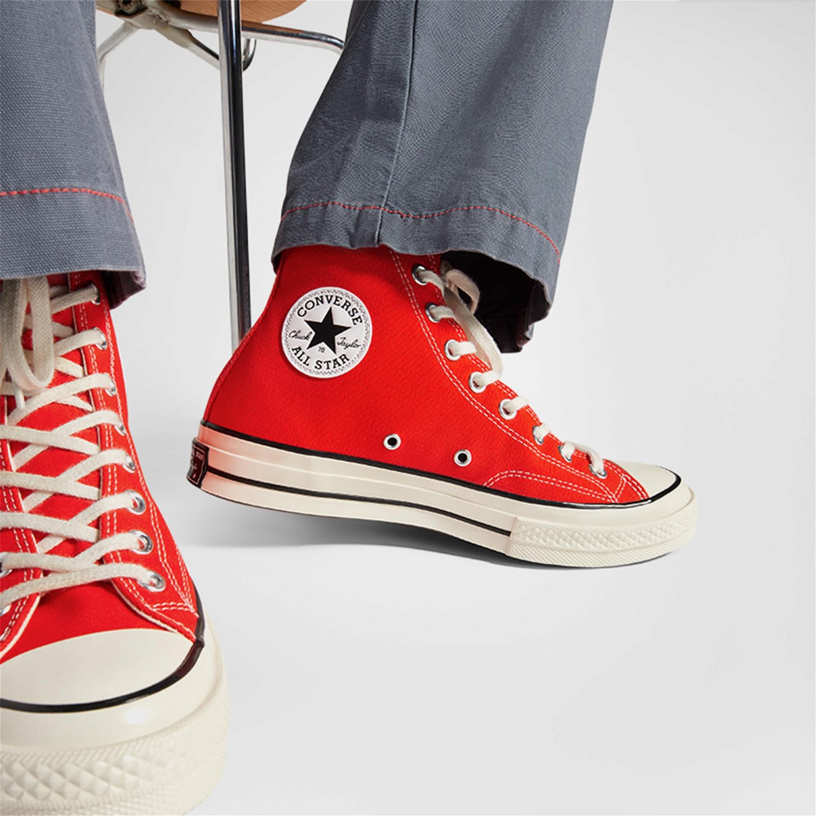 Converse Chuck 70 Kadın Kırmızı/Siyah Sneaker