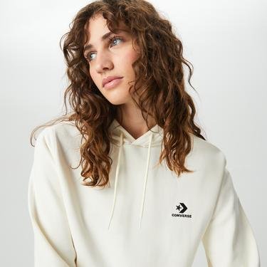  Converse Go-To Embroidered Star Chevron Unisex Beyaz Hoodie
