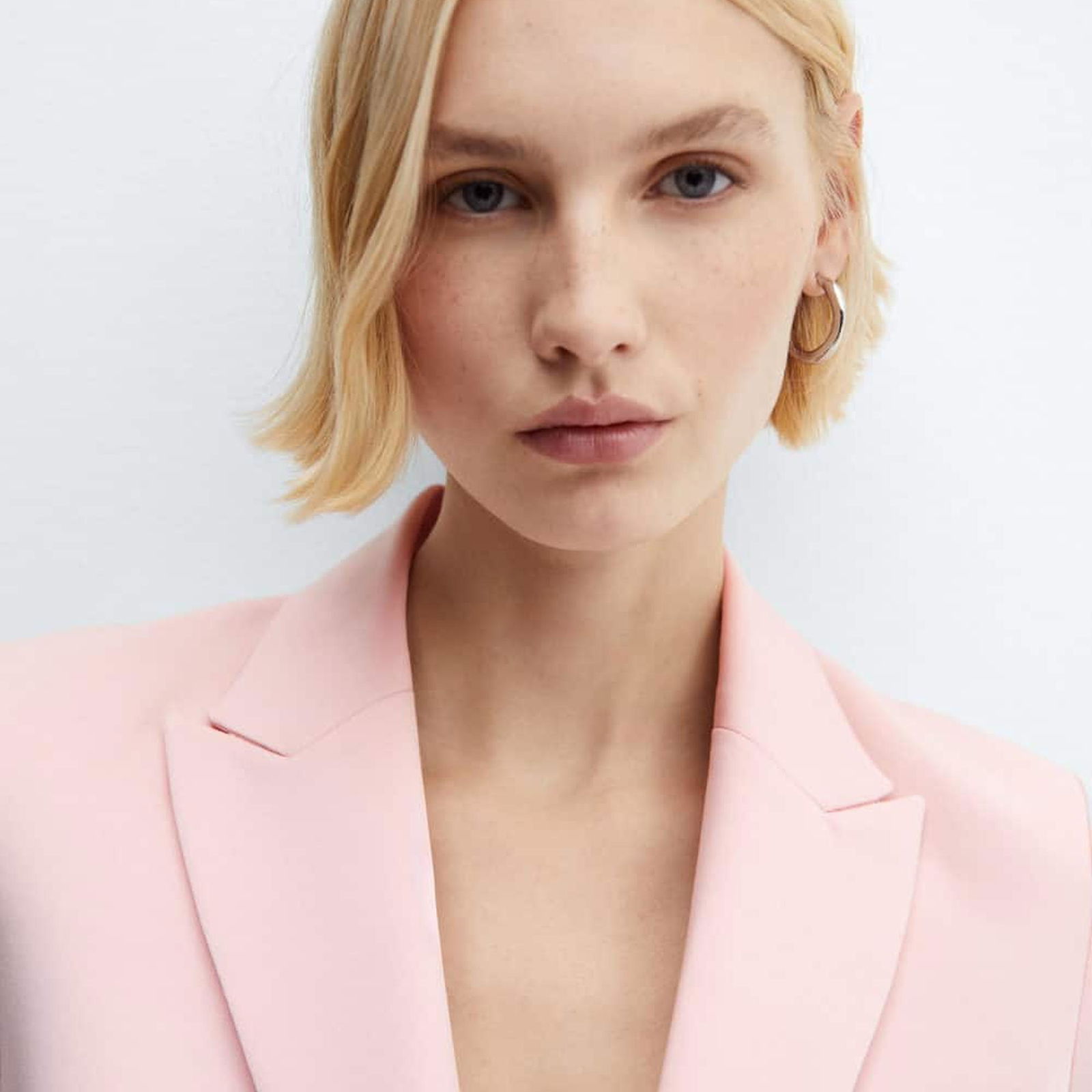 Mango Kadın Fitted Kesim Ceket Pastel Pembe