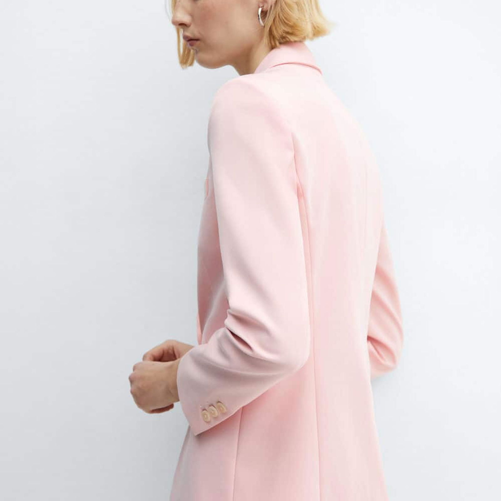 Mango Kadın Fitted Kesim Ceket Pastel Pembe