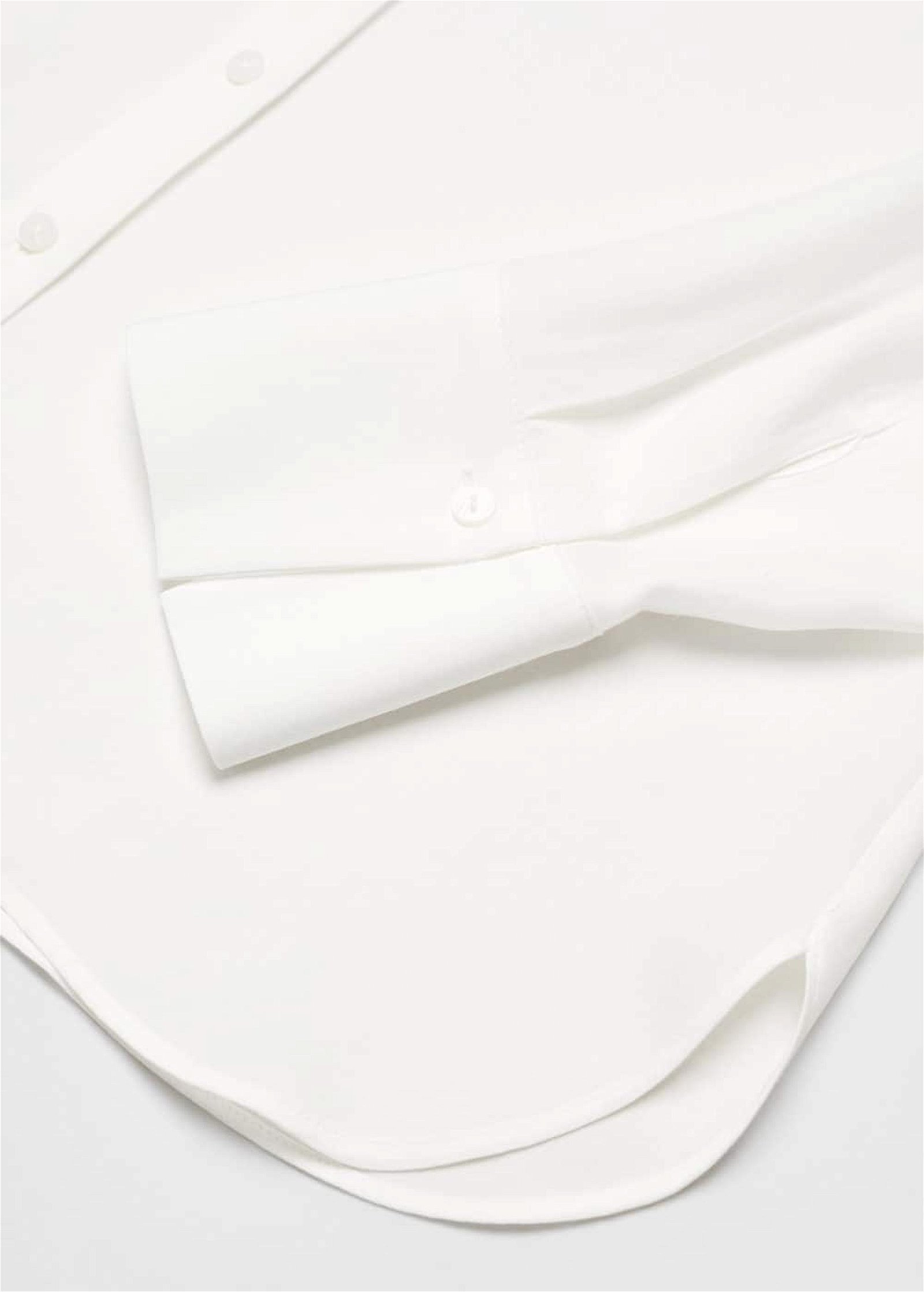 Mango Kadın Lyocell Akışkan Gömlek Kırık Beyaz