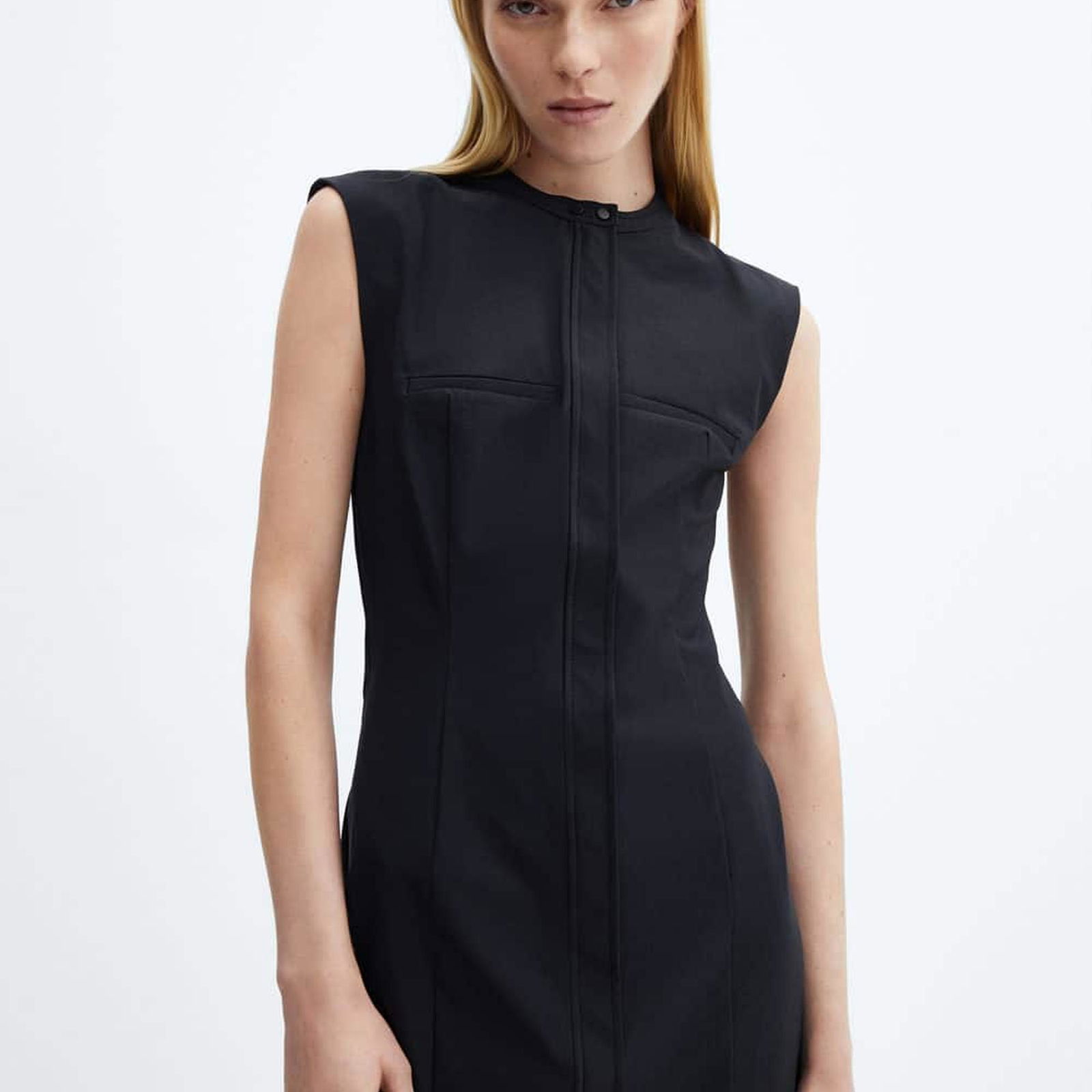 Mango Kadın Tailored Kısa Elbise Gece Mavisi