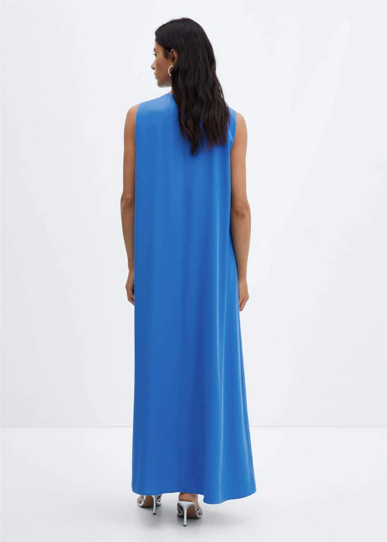 Mango Kadın Cut-out Detaylı Elbise Mavi