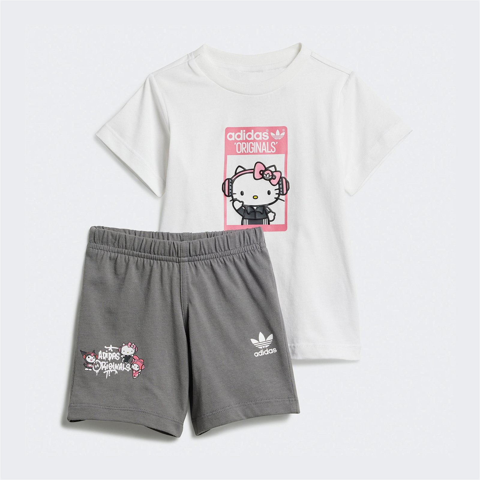 adidas Çocuk Beyaz Şort / T-Shirt Takımı