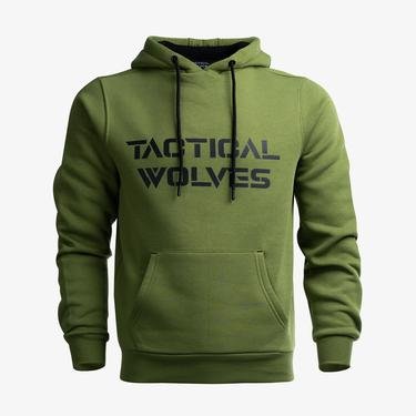  Tactical Wolves Classic Erkek Yeşil Hoodie