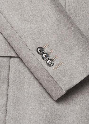  Mango Erkek Kruvaze Saf Yün Kumaş Blazer Ceket Kahverengi