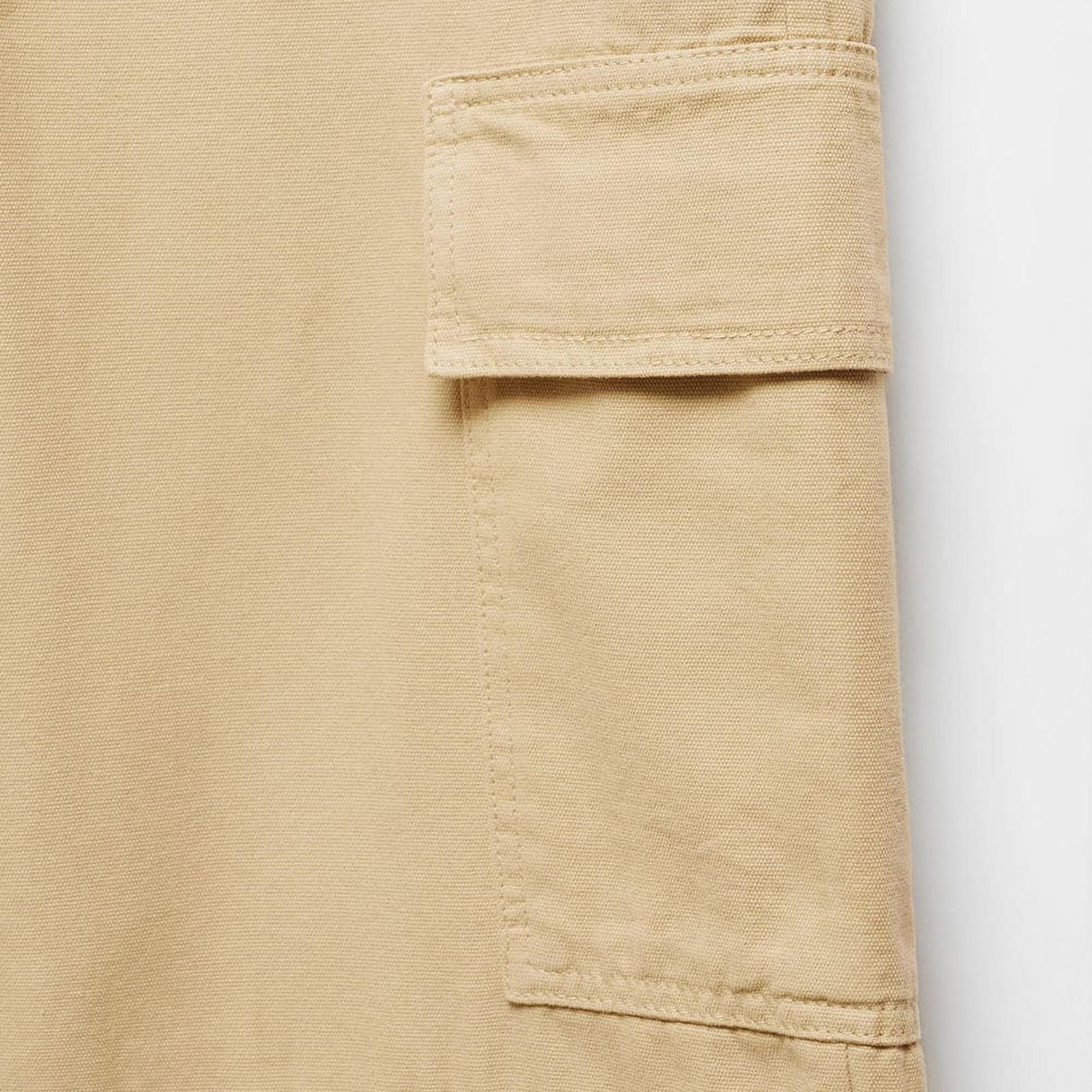 Mango Kadın Cepli Kargo Jean Pantolon Kahverengi