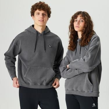  Converse Go-To Chuck 70 Loose Fit Pullover Unisex Siyah Hoodie