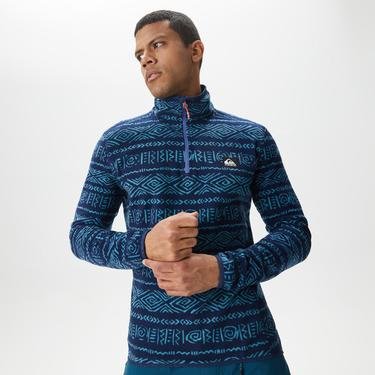  Quiksilver Aker Hz Fleece Erkek Mavi Sweatshirt