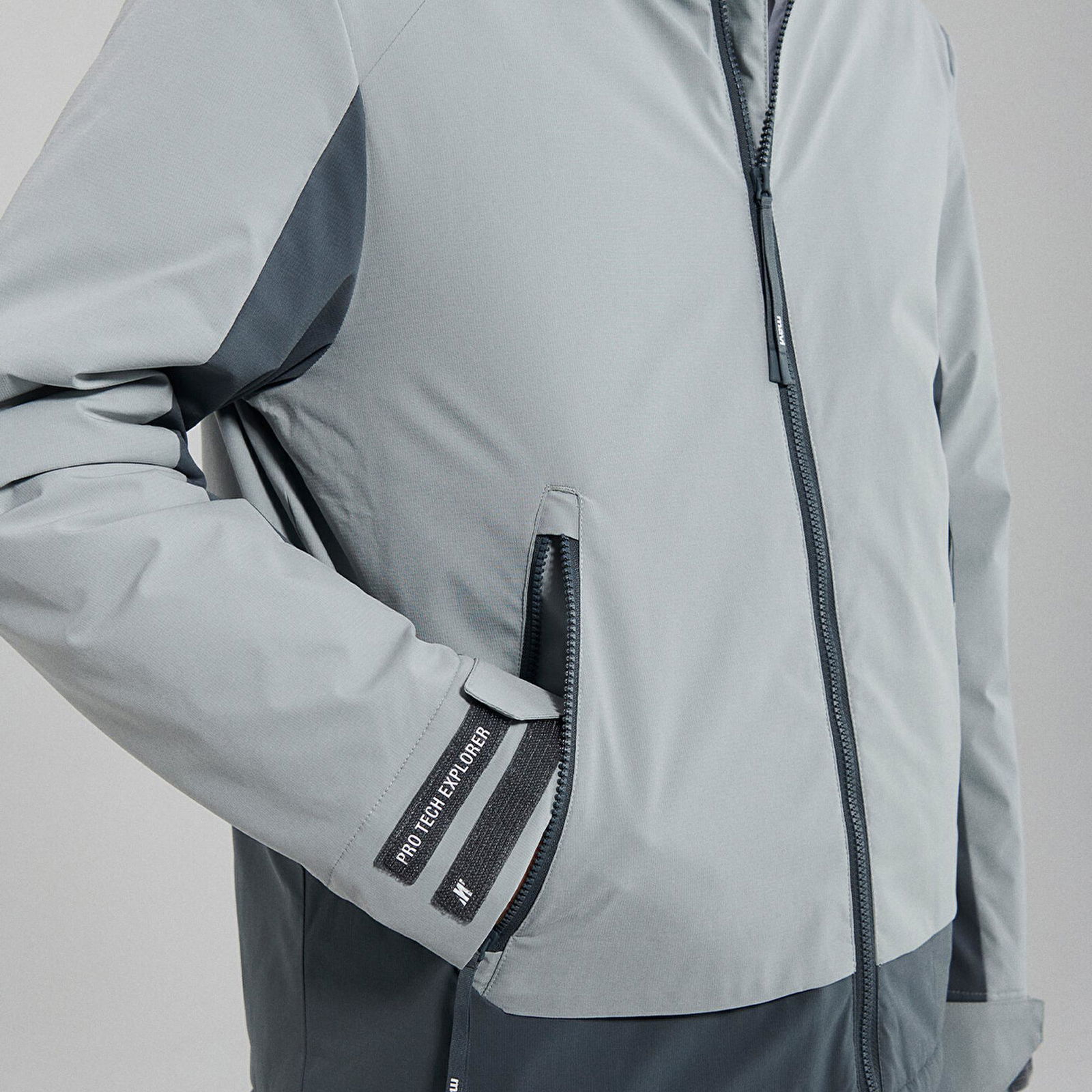 Mavi Kapüşonlu Gri Ceket Regular Fit / Normal Kesim 0110329-80776