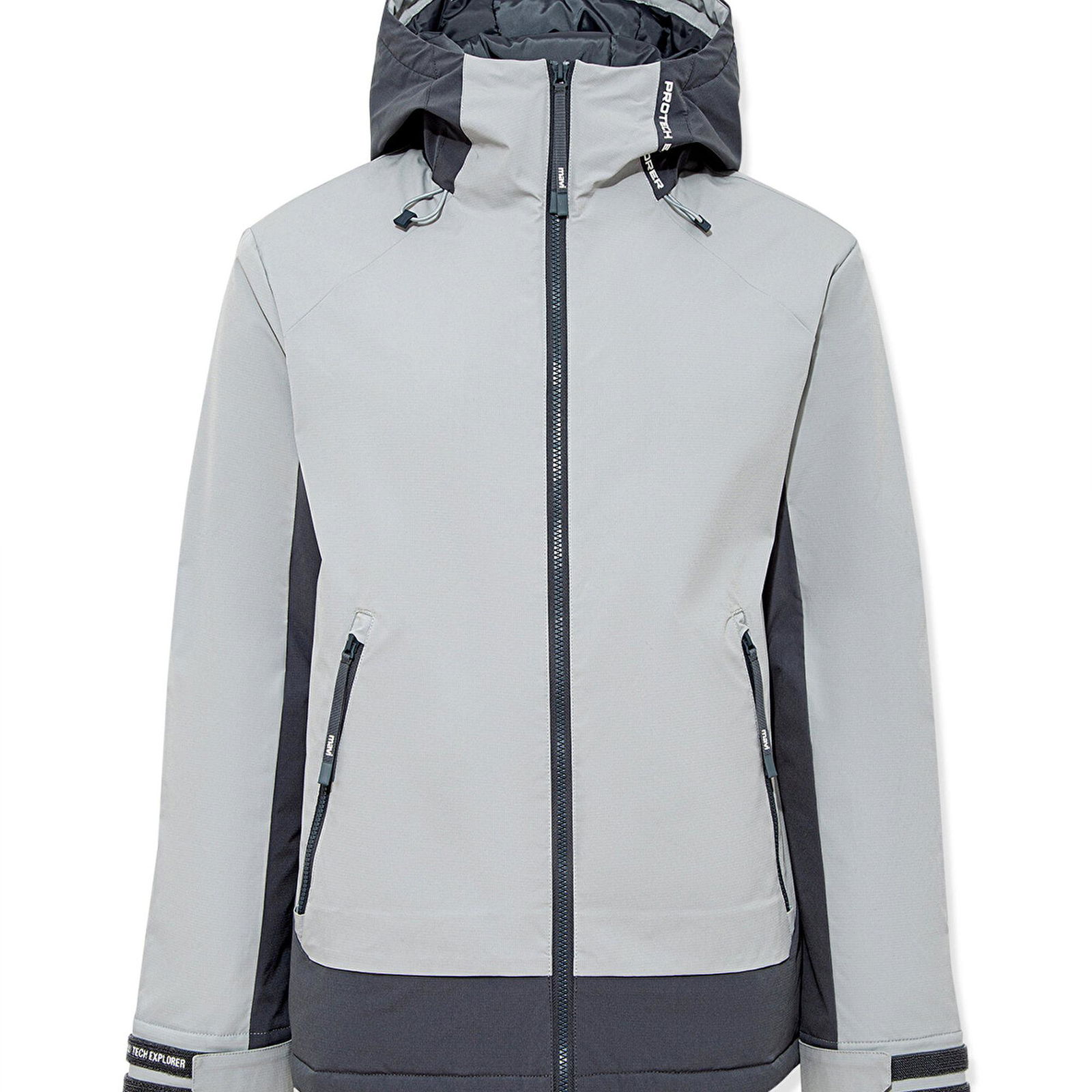 Mavi Kapüşonlu Gri Ceket Regular Fit / Normal Kesim 0110329-80776