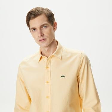  Lacoste Erkek Slim Fit Sarı Gömlek