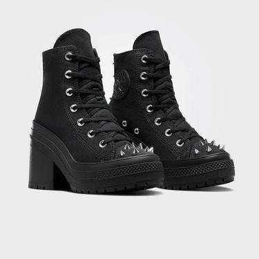 Converse Chuck 70 De Luxe Heel Platform Studded Kadın Siyah Sneaker