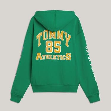  Tommy Jeans Archive Games Hoodie Erkek Yeşil Sweatshirt