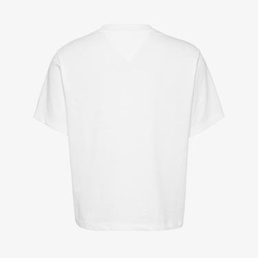  Tommy Jeans Badge Kadın Beyaz T-Shirt